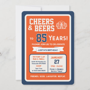Convite Brinde de Aniversário no Bar Esportivo e Cervejas
