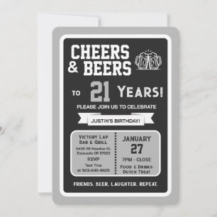 Convite Brinde de Aniversário no Bar Esportivo e Cervejas