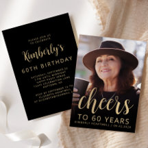 Brinde de Foto Personalizada para Festa de 60 Anos