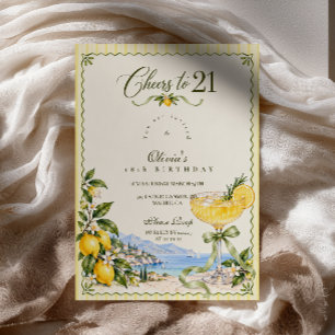 Convite Brinde de Lemon Spritz para os 21 anos