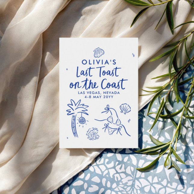 Convite Brinde de torrada de mão branca na costa (Criador carregado)