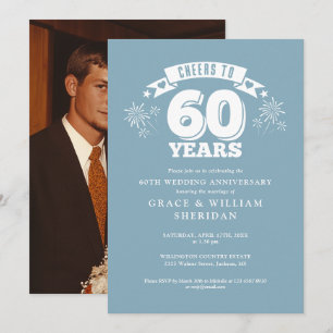 Convite Brinde para a foto do 60º aniversário de casamento