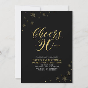 Convite Brindemos aos 90   Festa de Aniversário de 90 anos
