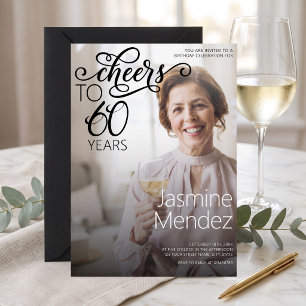 Convite Brindes a 60 Anos de Sobreposição de Foto Aniversá