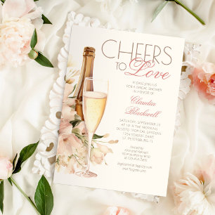 Convite Brindes ao Amor Champanhe Bridal Shower