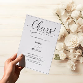 Convite Brindes ao Eterno Minimalista Elegante Simples