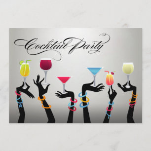 Convite Brindes na Festa de Cocktail de Férias!