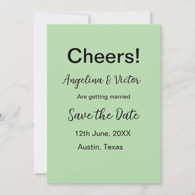 Convite Brindes salvam a data simples minimalista moderno  (Frente)