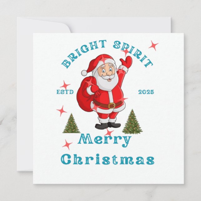 Convite Bring the holiday cheer to life with Santa design  (Frente)