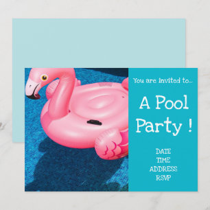 Convite Brinquedo de piscina Flamingo de Piscina