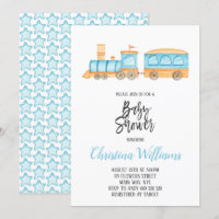 Brinquedos com aquarela Chá de fraldas azul