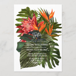 Convite Brisa Tropical Jardim Botânico Luxuriante Casament