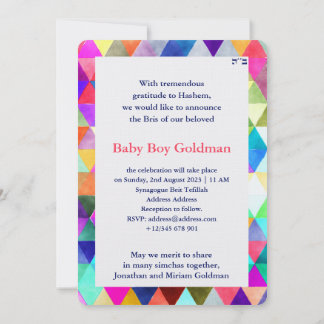 Convite Brit Milah Jewish Baby Boy Naming