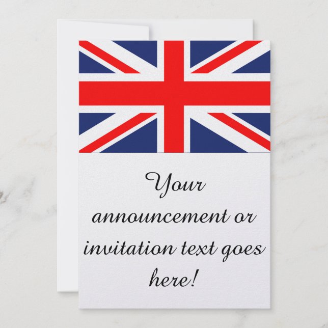 Convite British Union Jack Flag (Frente)
