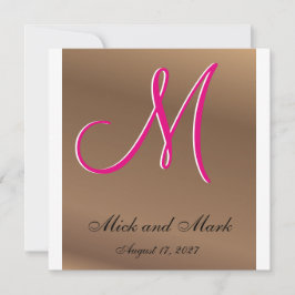 Convite Bronze Carvalho Pecan Carvalho Personalizável Escu