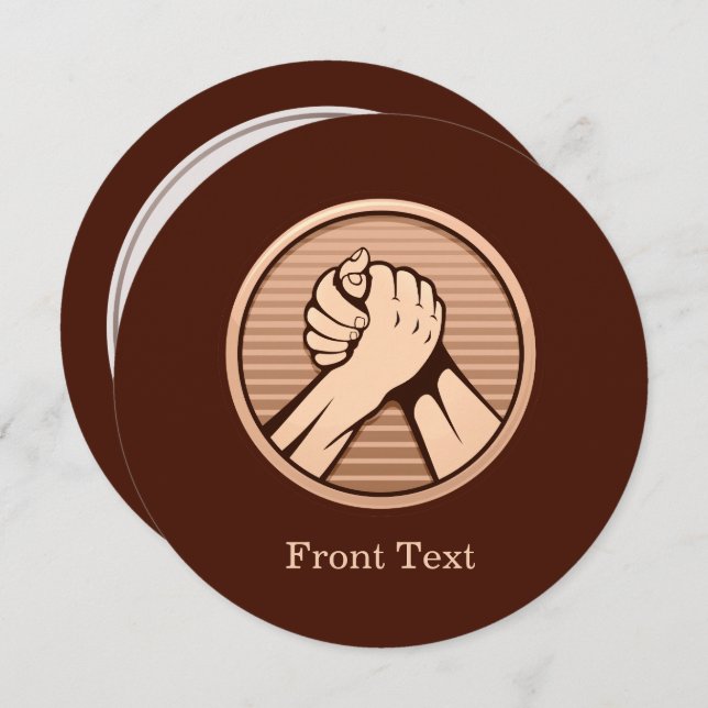 Convite Bronze da luta do braço (Frente/Verso)