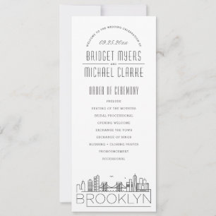 Convite Brooklyn Programa de Casamento por Deco Moderno