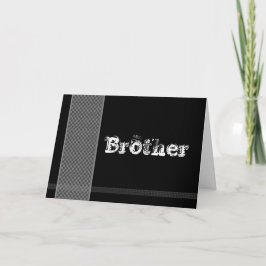 Convite BROTHER - Groomsman - Black and Silver Checks