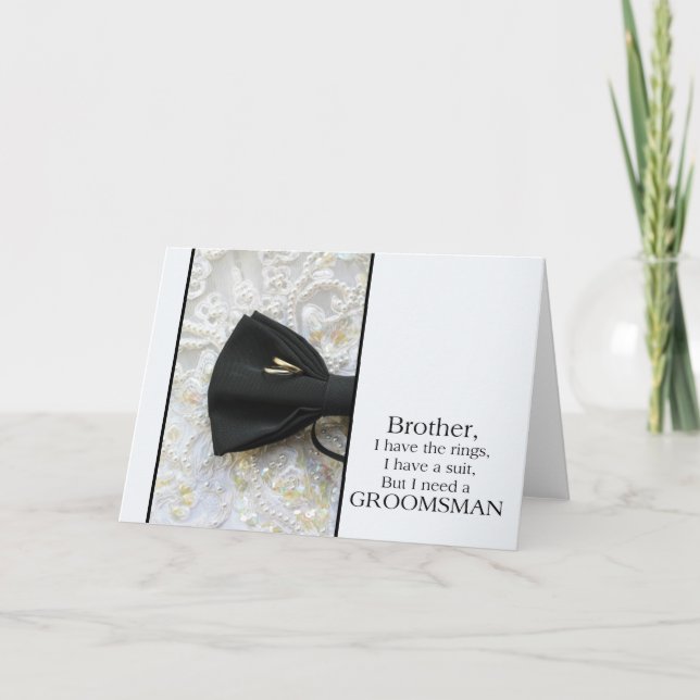 Convite Brother   Please be my Groomsman - invitation (Frente)