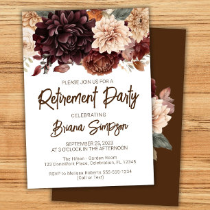 Convite Brown Beige Flowers - Partido da Reforma Floral