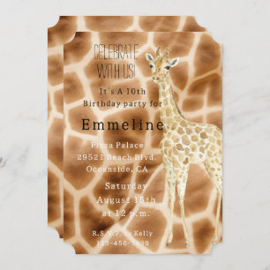 Convite Brown Cream Giraffe