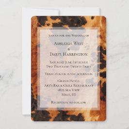 Convite Brown Cream Southwest Cowhide Weding