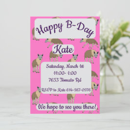 Convite Brown Hyenas Happy Birthday