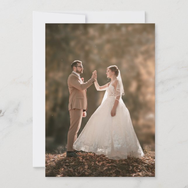 Convite brown modern wedding invitation, invitation (Frente)