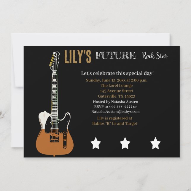 Convite Brown para Chá de fraldas Futuro (Frente)