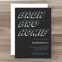 BRUH BRO HOMIE meninos tipografia aniversário Conv