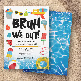 Convite Bruh Nós Fora Do Fim Do Ano Escolar Festa De Verão