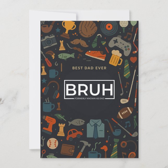 Convite Bruh Também Conhecido Como Cartões-Presente De Dia (Frente)