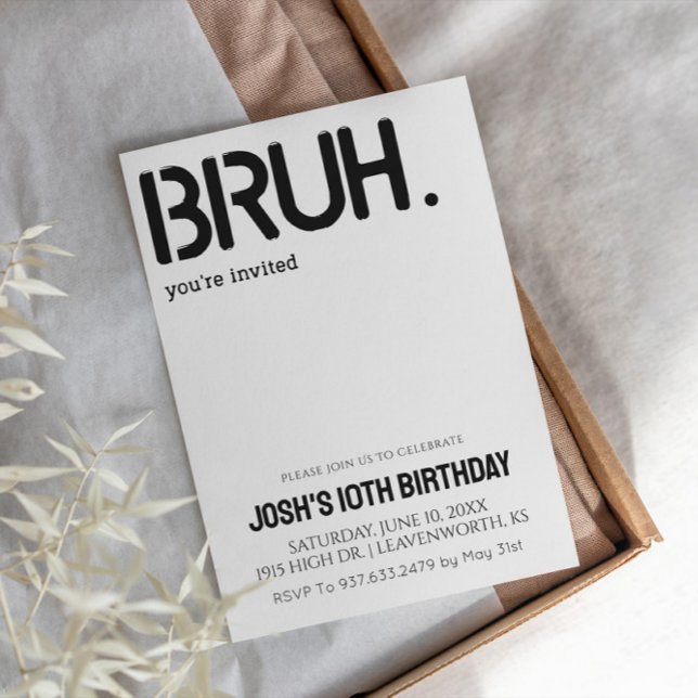 Convite Bruh, você é o Aniversário dos Meninos Convidados (Criador carregado)