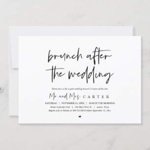 Convite Brunch após o casamento (Pós núpcias)