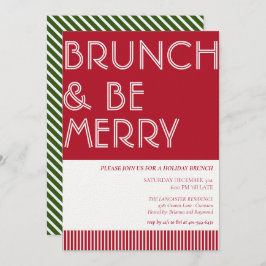 Convite Brunch & Be Feliz Red Christmas Brunch