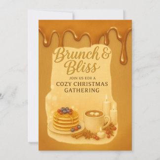 Convite Brunch & Bliss Cozy Christmas Gathering Invitation