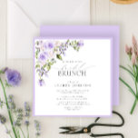 Convite Brunch Botânico Elegante de Lavanda Lilac<br><div class="desc">Nossos convites de chá de panela Zazzle mais vendidos acabaram de receber uma atualização de trunfo de tendências! Anunciando nosso novo convite para o Bridal Botânica da Lavanda Lilac, uma petição, um convite quadrado projetado para impressionar em uma combinação pouco vulgar de florais de cor d'água de rosa bonito, no...</div>