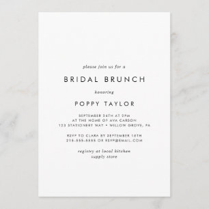 Convite Brunch Bridal da Tipografia Chic