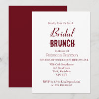 Brunch Bridal Moderno Bold Burgundy