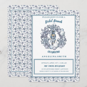 Convite Brunch Bridal, Quebra-Nozes de Natal Branco