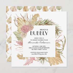 Convite Brunch Bubble Boho deixa Chá de panela