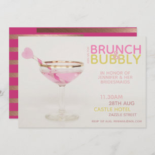 Convite BRUNCH BUBBLY Bridesmaids Luncheon Brunktail