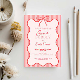 Convite Brunch & Bubbly Fronteira Retro Caprichosa