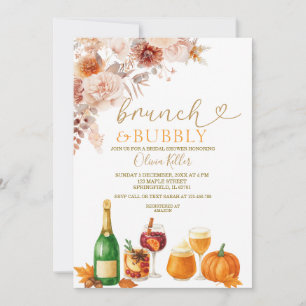 Convite Brunch & Bubbly Laranja Queimada Chá de Noiva