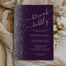 Brunch & Bubbly Roxo Chuve de Noiva Prateada