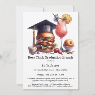 Convite Brunch & Churrasco de Formatura da Chefe