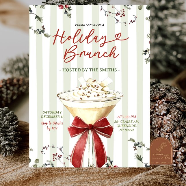 Convite Brunch Clássico de Natal (Criador carregado)