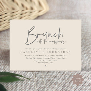 Convite Brunch com a Celebração de Casamento Poste de Newl