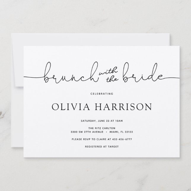 Convite Brunch com Chá Bride (Frente)