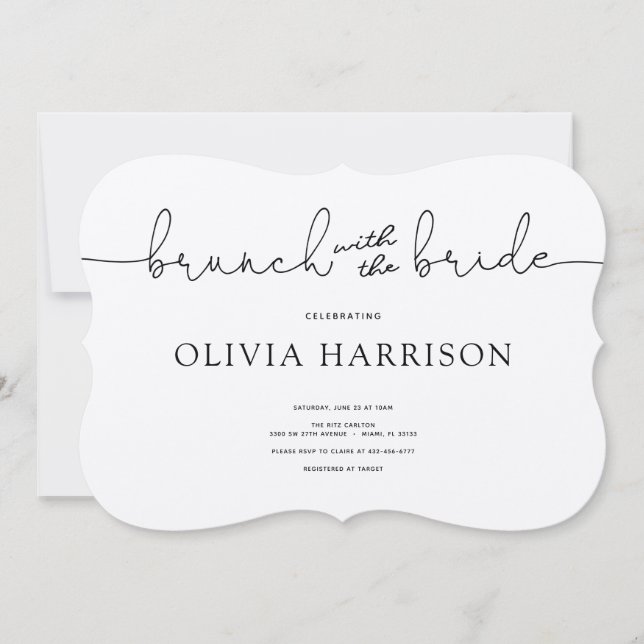 Convite Brunch com Chá Bride (Frente)